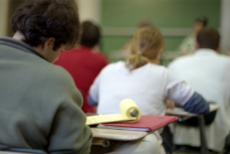 Tulane undergraduates in class