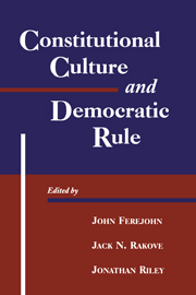 Volume 5: Constitutional Culture and Democratic Rule