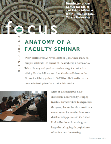Focus On The Center, Fall 2008 - The Murphy Institute