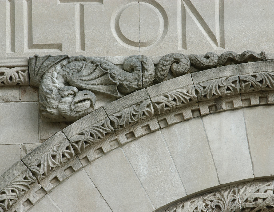 Close-up of Arch on Building on Tulane University's Campus - The Murphy Institute