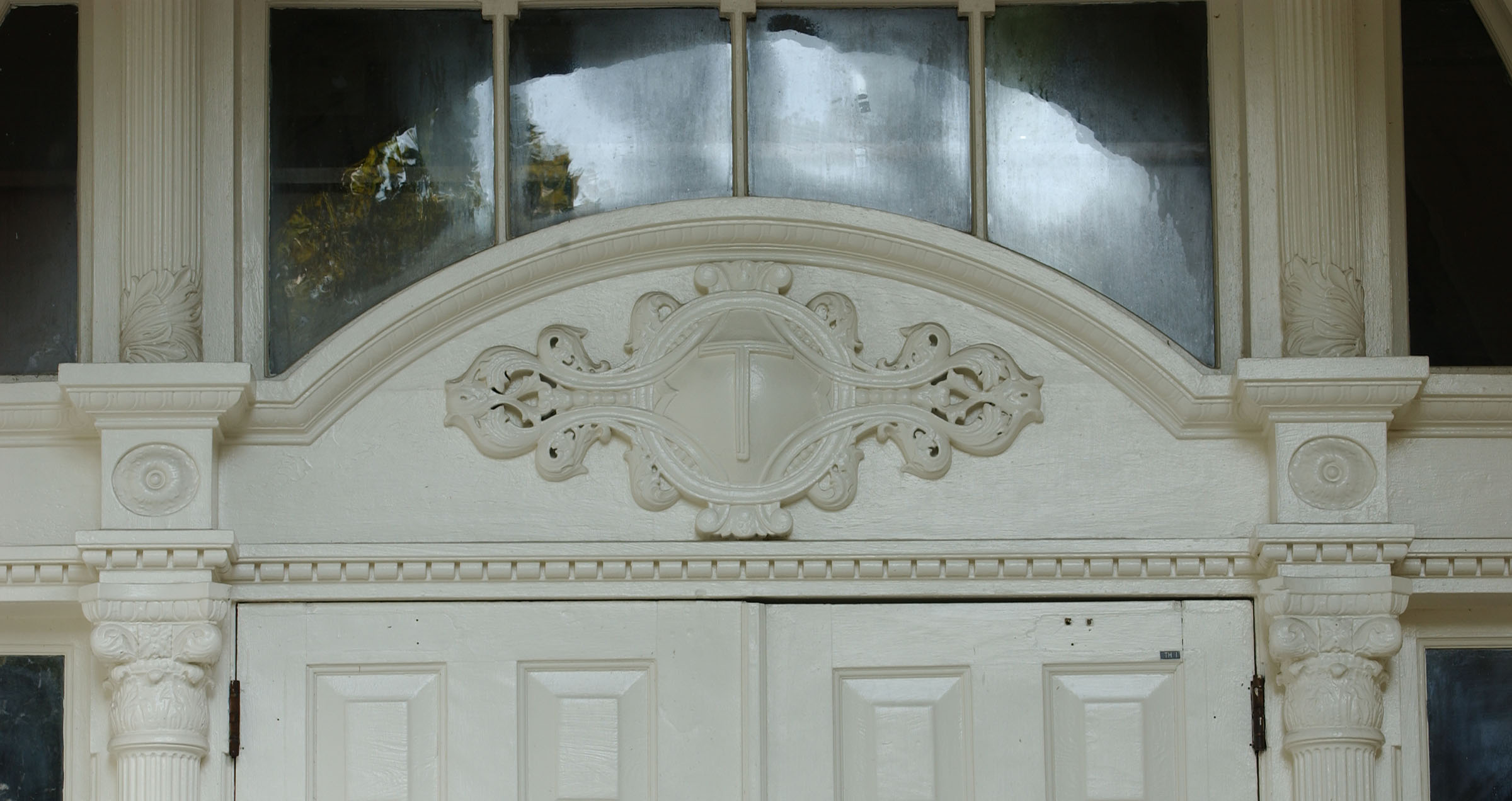 Close-Up Of The Top Of Tilton Hall Door - The Murphy Institute