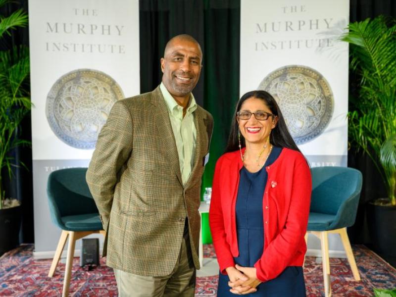 Gary "Hoov" Hoover and Dr. Mona Hanna at the Yates Lecture