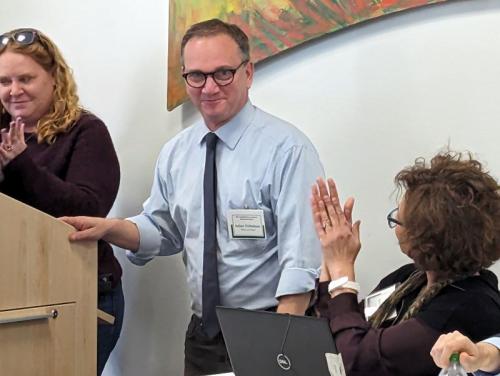 Adam Feibelman and conference members