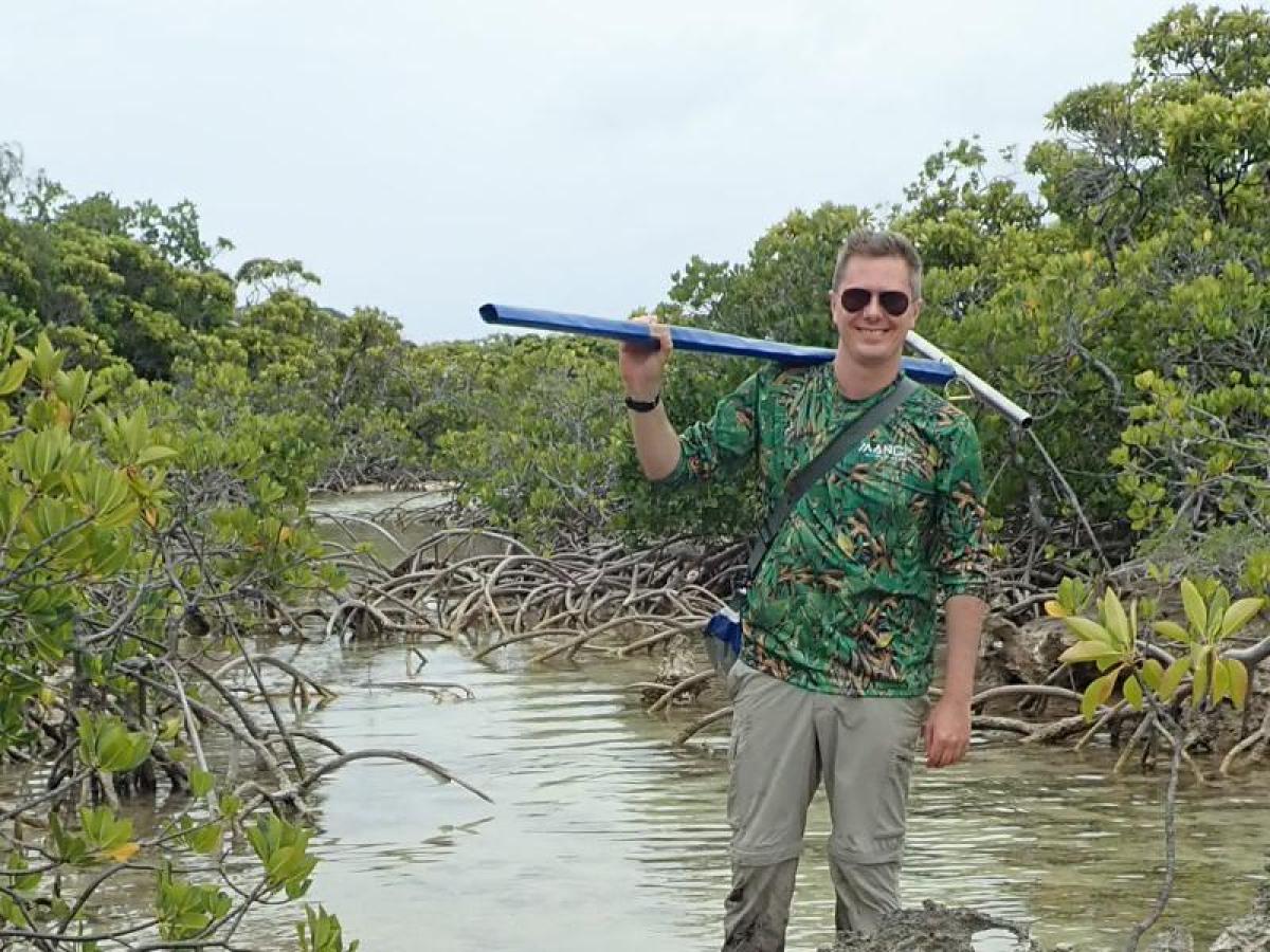 Daniel Friess, the Cochran Family Professor of Earth and Environmental Sciences at Tulane, studies mangroves around the world