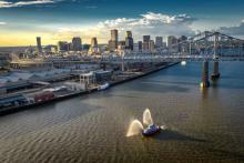 View of the Mississippi and New Orleans