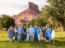Photo of program scholars and staff posed outdoors
