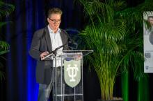 Douglass Harris, Professor and Chair of Economics gives the introduction at the 2025 Yates Lecture