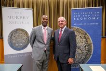 Gary "Hoov" Hoover and former governor John Bel Edwards at the CLE Insruance conference