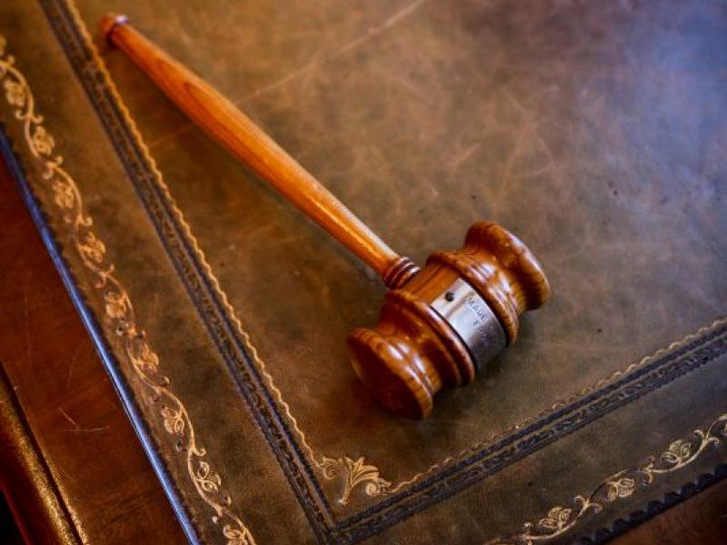Law School photo of a judge's gavel and bench