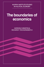 Volume I: The Boundaries Of Economics