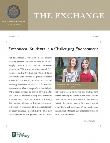 The Exchange, Fall 2012 - The Murphy Institute